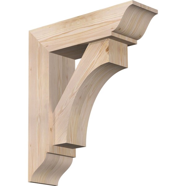 Ekena Millwork Westlake Traditional Smooth Bracket w/ Offset Brace, Douglas Fir, 7 1/2"W x 26"D x 30"H BKT0806X26X30WTL01SDF - main